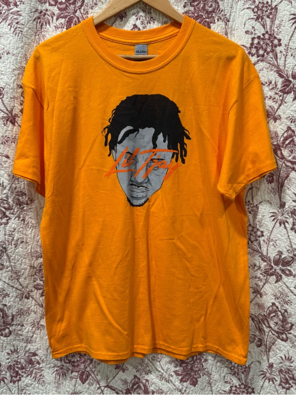 Lil Tjay True 2 Myself Tour Tee Orange L